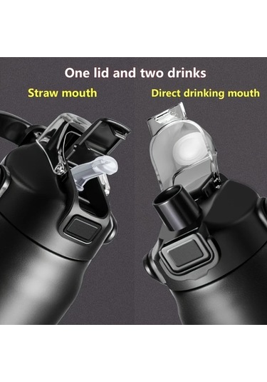 Dashanshop Kırmızı 1200 Ml Paslanmaz Çelik Vakum Termos Sıcak Soğuk İçecek Seyahat Kamp Kırmızı