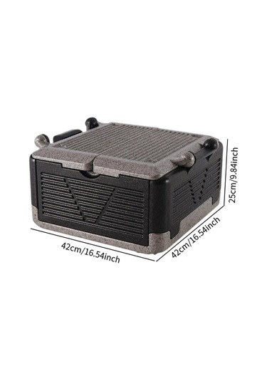 Dolıty Köpük Gıda Taşıyıcısı Kapaklı M-siyah-gri M Siyah Gri Çok Renkli