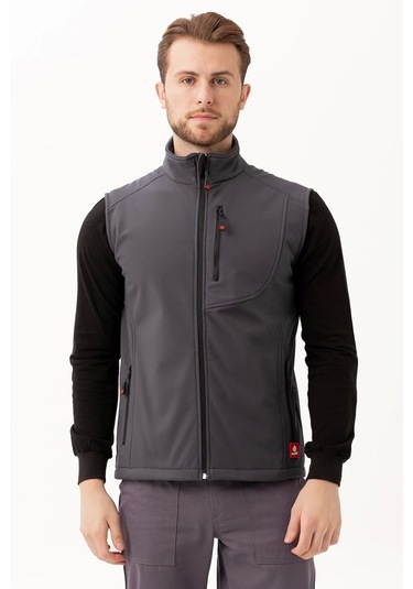 Softshell Erkek Yelek Kışlık İş Güvenliği Salina Günlük Kullanıma Uygun Konforlu Kesim Fermuarlı Füme Softshell Erkek Yelek Kışlık İş Güvenliği Salina Günlük Kullanıma Uygun Konforlu Kesim Fermuarlı Füme