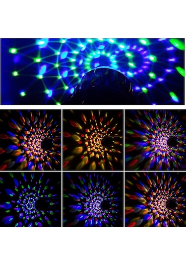 Sones Mgy-019 6w Uzaktan Kumanda Led Kristal Sihirli Top Işığı Renkli Dönen Sahne Lazer Işığı, Özellikler: Abd Tak Çok Renkli