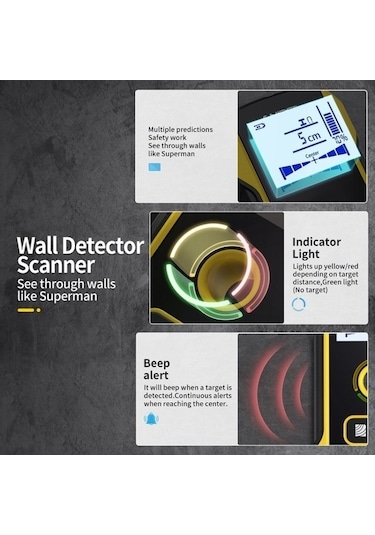 Sandwich Fnırsı Wd-01 Çok Fonksiyonlu Yük Taşıyan Duvar Tel Metal Dedektörü Koyu Çizgi Tarayıcı Diğer