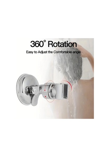 Oldfriend Gümüş 360 Derece Ayarlanabilir Kendinden Yapışkanlı Duş Başlığı Tutucu Diğer