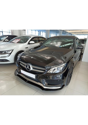 Mercedes W205 Ön Tampon Altı Lip Plastik Kulaklı Parlak Siyah N11.1438