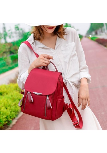 Haki Yogodlns Kadın Oxford Su Geçirmez Omuz Çantası Paketi Kadın Rahat Büyük Kapasiteli Sırt Çantası Haki