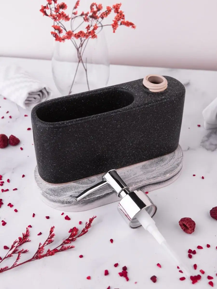 Good Sale Mutfak Spons Standlı Dispenser Dozatör , Siyah 140681768 Siyah