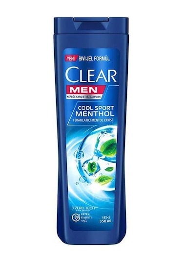 Clear Men Cool Sport Mentol Jel Formül Kepeğe Karşı Etkili Şampuan 350 ML