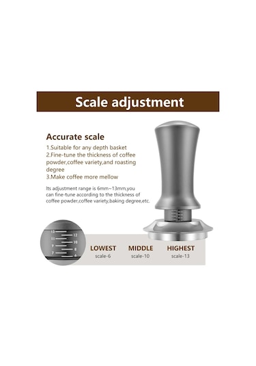 Xuweiwei 58 Mm Simli 1 Adet 51 53 58 Mm Kalibreli Espresso Yaylı Kahve Sıkacağı Paslanmaz Çelik Tabanlı Kahve Aksesuarları Siyah Gümüş Simli