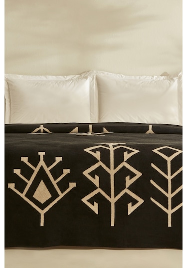 Karaca Home Sara Tek Kişilik Pamuklu Battaniye Beyaz