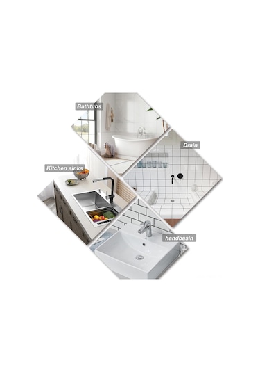 Monyee 6 Boyutlu Kauçuk Su Tıkacı Seti: Mutfak, Banyo Ve Çamaşırhane İçin Sıvı Kontrolü, Drenaj Kaçaklarını Engelleme Aksesuarı Beyaz