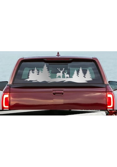 Avcı Kamp Doğa Sticker - 4x4 Off Road Adventure Kamp Sticker - 00046 30x8 Cm