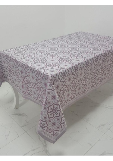Finezza Sare Lüx Jakar Kumaş Mor Masa Örtüsü Dikdörtgen 160X320
