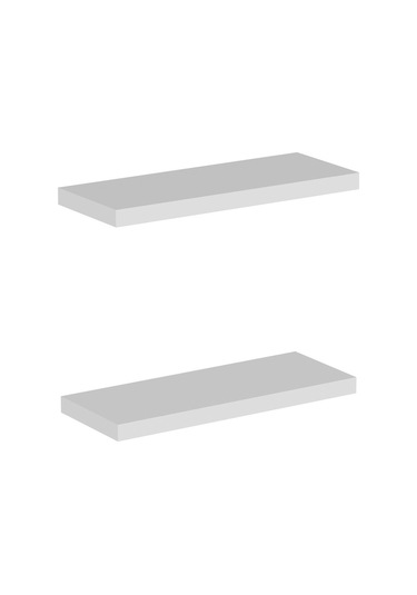 Minarmobilya Minar Gizli Tutuculu 2'Li Duvar Rafı 60 Cm - M.Beyaz