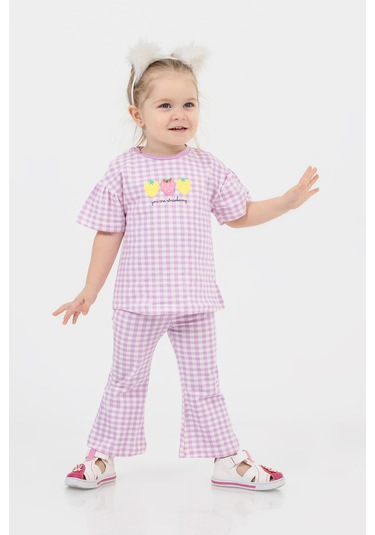 Harika Kids Kız Bebek İspanol Paça Alt-üst Takım 001