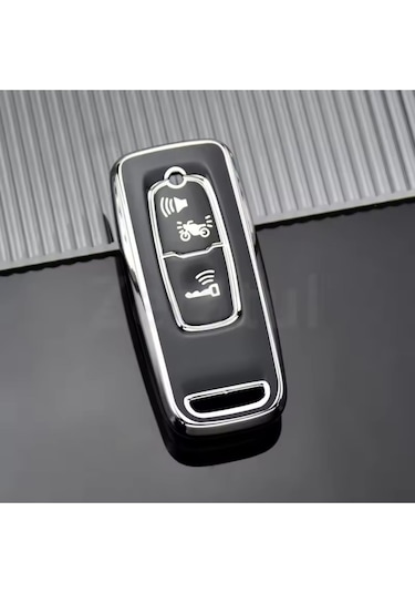 Honda 150 350 Adv Anahtar Kılıfı Siyah-silver