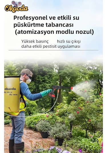 Okaoda XC3820PRO Su Torbası Versiyonu Lityum Pil Fırçasız Motorlu Yıkama Makinesi