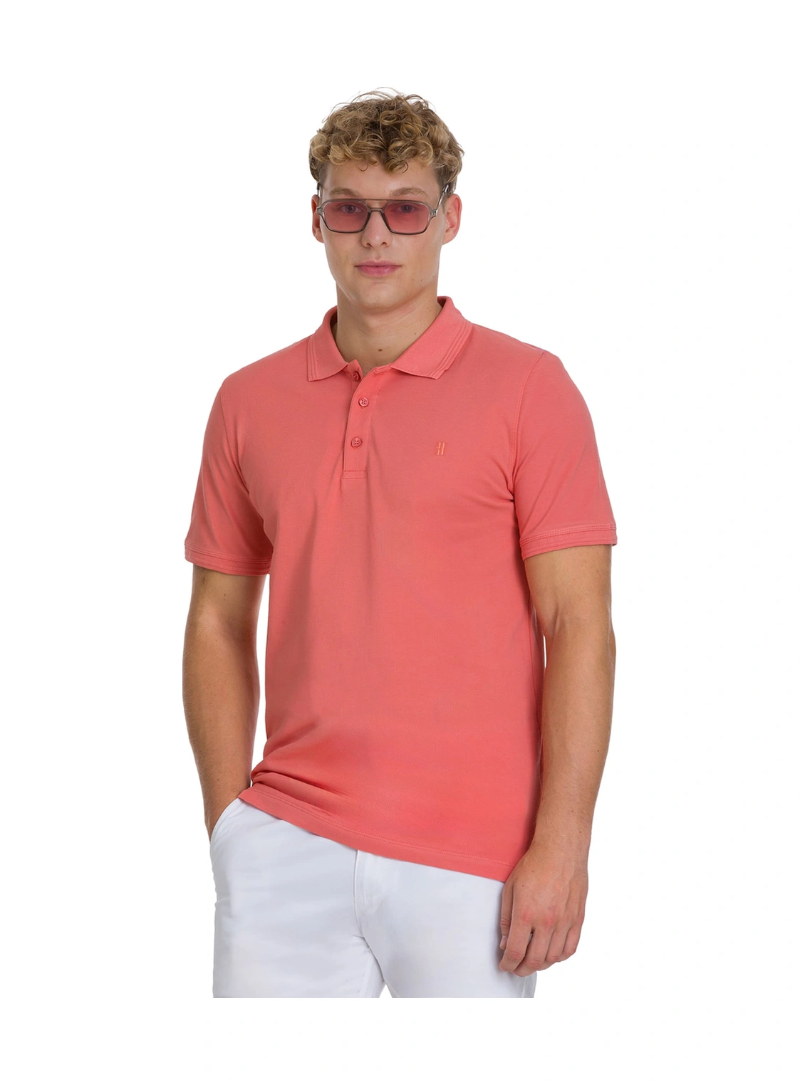 Hatemoğlu Pembe Regular Fit 100% Pamuklu Polo Yaka Tişört 35215 671748