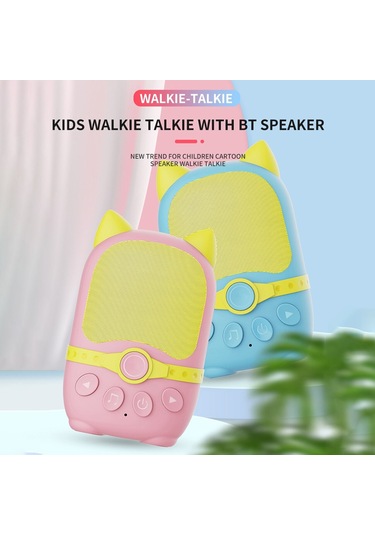 Jokmae 4 Yaş+ Çocuklar İçin Müzikli Çift Yönlü İletişim Cihazı Pembe+mavi - 500-1000m Mesafe, Bluetooth Hoparlör, 10 Saat Konuşma