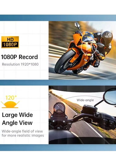 Q29 Motosiklet Kask Bluetooth Kulaklık Eşleşmeli 1080p Kamera Geniş Açı Su Geçirmez Intercom