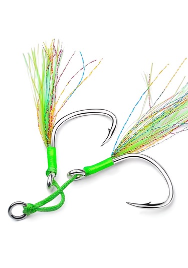 Hokkaido 4/0 Numara 1 Adet Çiftli,glow Simli ,jig Asist,iğne Boyu 45 Mm No:4/0