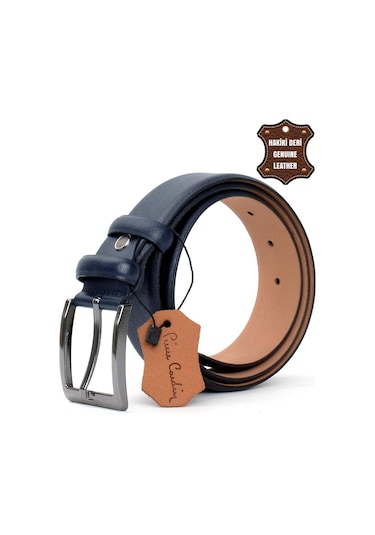 Pierre Cardin Pc401 Erkek 4 Cm Hakiki Deri Kemer Lacivert-lacivert Lacivert