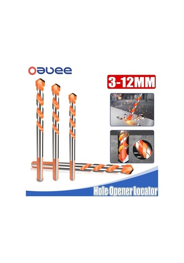 Wealthglow Mavi 5mm Oauee Dişli Üçgen Tungsten Çelik Duvar Karosu Beton Delme Ucu Ev Mermer Derebeyi Elmas El Elektrikli Matkap Renkli Yok Ms91no