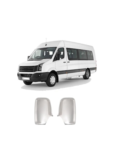 Volkswagen Crafter Uyumlu 2006-2017 Krom Ayna Kapağı 2 Parça Paslanmaz  Çelik