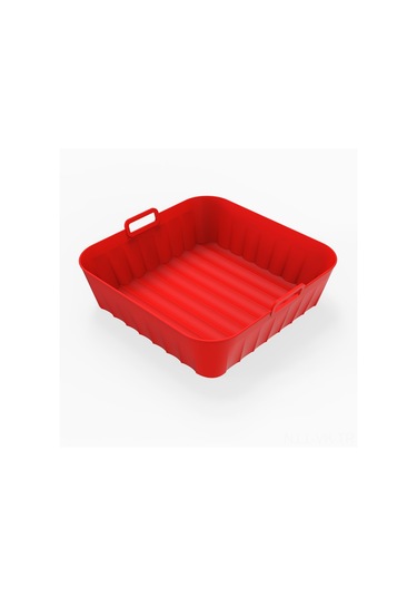 Vkemall Mavi Kare Silikon Air Fryer Fırın Tepsisi - Ev Kullanıma Uygun, Kolay Kullanım, Dayanıklı Malzeme