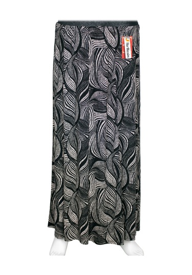 Hesna Kadın Betül 8 Parça Lastikli Astarsız Siyah Etek Desen 48 Siyah