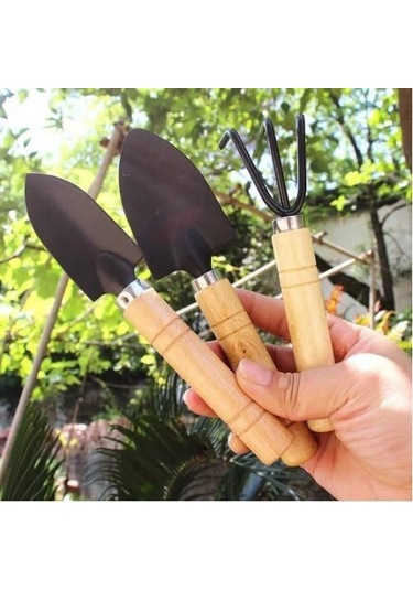 Mini Ahşap Hobi Bahçe Seti 3 Adet-9046440639180