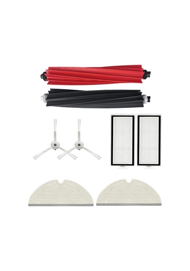 Roborock Q8 Max, Q8 Max Plus Beyaz Uyumlu Yedek Fırça Hepa Filtre Mop Seti-7 Parça