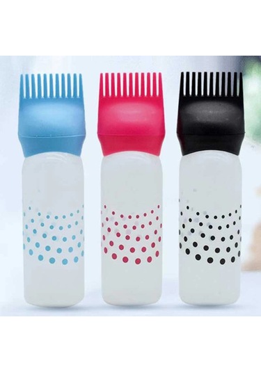 Taraklı Saç Uygulama Şişesi 1 Adet Çok Renkli