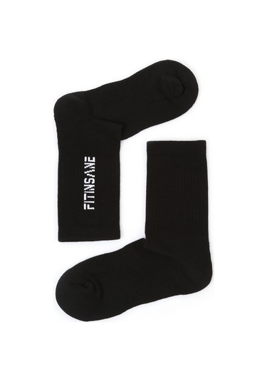 Premium Performance Crew Unisex Siyah Spor Çorap