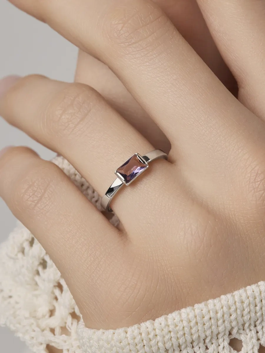 Lepta 925 Ayar Gümüş Kuvars Yüzük 394320902 Gri