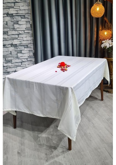 Corvver Dertsiz Masa Örtüsü 155x220 Krem Krem