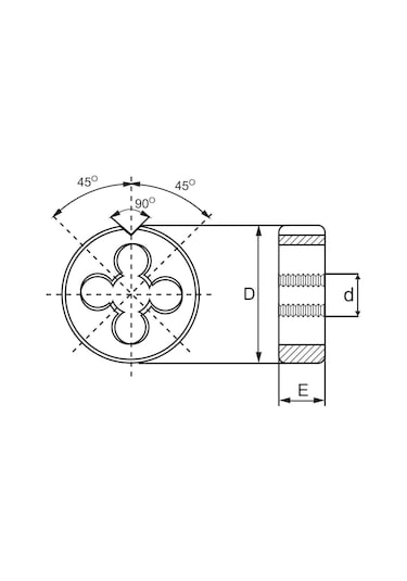 Fett M8x1 Bucovice Dın223 Nb-223ml Sol Hss Metrik İnce Diş Pafta
