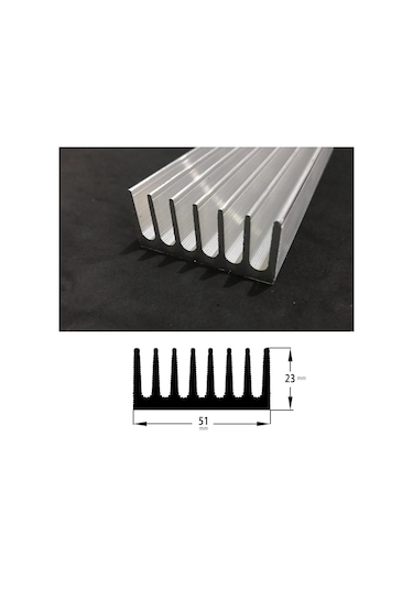 Alüminyum Soğutucu Profil Led Soğutma Profili 52 X 23 Mm 487818176
