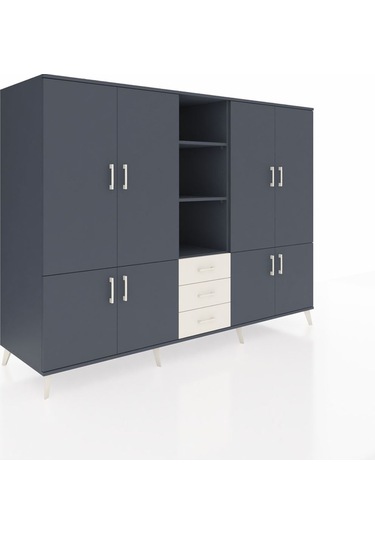 Kronos Dolap 11 Raflı 3 Çekmeceli 8 Kapaklı 220x59x163 Antrasit-a Antrasit-antrasit/aytaşı Kronos Dolap 11 Raflı 3 Çekmeceli 8 Kapaklı 220x59x163 Antrasit-a Antrasit-antrasit/aytaşı