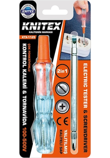 2in1 Düz - Yıldız Çıkar Tak Kontrol Kalemi - Tornavida 100-500v