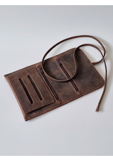 Küçük Tütün Kesesi Cüzdan Tütünlük Hakiki Deri