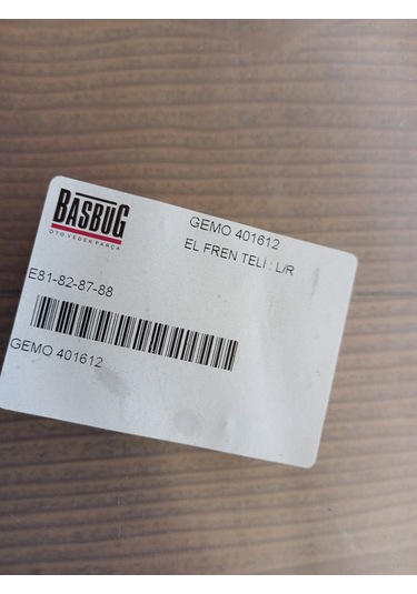 Bmw E81 E82 E87 E88 Arka Sağ Sol El Fren Teli Gemo