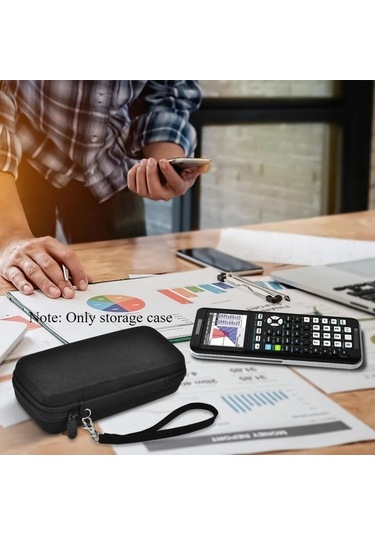 Honeybeeshop Texas Instruments Tı 84 Plus Ce Tı 83 Plus Ve Casio Fx 9750gıı İcin Siyah Eva Grafik Hesap Makinesi Kilifi Kalem Kablolar Depolama