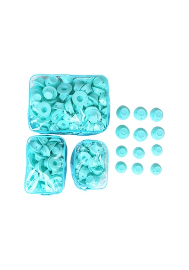 Reedark Yumuşak Ve Esnek Silikon Mantar Saç Maşası Seti 10 Büyük + 10 Küçük , Pvc Çanta İçinde, Zararsız Tasarım.