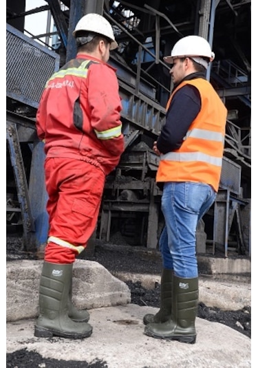 Pollyboot Galaxy Vega Pu Çizme Uzun Polly Boot "Çelik Burunlu"