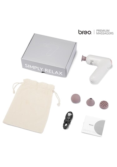 Breo Massage Gun M0220 - Isı Terapili, Fırçasız Motorlu Ve Taşına Gri