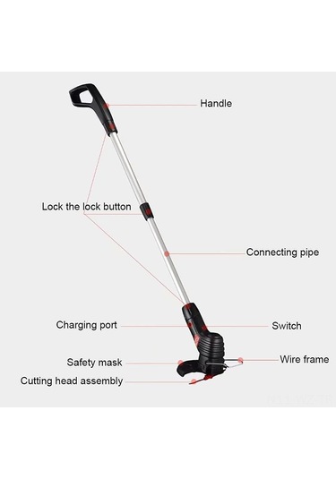 Wezone Taşınabilir Şarjlı Çim Biçme Makinesi - Uzun Süreli Kullanım, Hafif Ve Dayanıklı