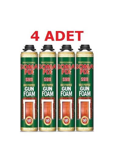 4 Ad Somafix Tabancalı Poliüretan Köpük Iç Çelik Kapı Montaj
