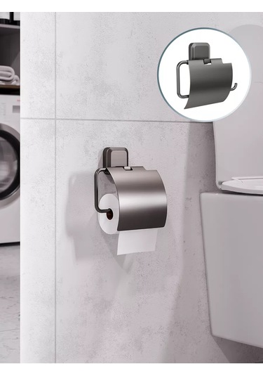 Kleber Storm Kapaklı Tuvalet Kağıdı Tutucu 212968364 Siyah