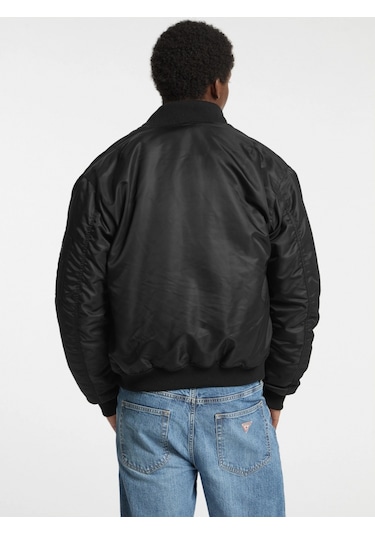 Guess Gj Bomber Erkek Siyah Bomber Ceket M5rl81whaa2-jblk Siyah