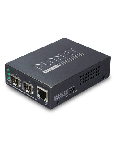 10/100/1000base-t To Dual 1000base-x Sfp Media Converter-19324
