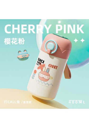 Jian Fan Paslanmaz Çelik Akılı Termos Bardak Sıcaklık Saman Su Bardağımor Mor